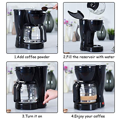 COSTWAY 10Cup Coffee Maker, Modern Design Portable Espresso Machine