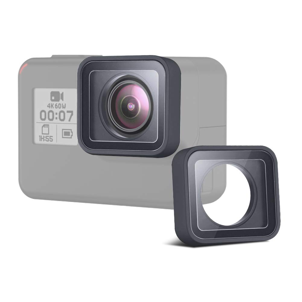 [2 Pack]Protective Lens Replacement for GoPro hero 6,hero 5 Lens Cover Camera Glass Protector Cover Repair Part