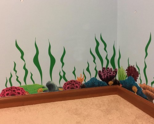 Create-A-Mural-Coral-Reef-Seaweed-Ocean-Wall-Decals-Undersea-Decor-Stickers-for-Kids-Room-34-Underwater-Sea-Wall-Stickers-Boys-Girls-Toddler-Baby-Nursery-Bedroom-Playroom-Bathroom-Vinyl-Art
