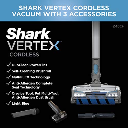 Shark IZ462H Vertex Ultra Lightweight Cordless Stick Vacuum with DuoClean PowerFins, Crevice, Pet Multi-Tool, Anti… - Image 2