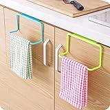 Binmer(TM) Towel Rack Hanging Holder Organizer Bathroom Kitchen Cabinet Cupboard Hanger (Blue)