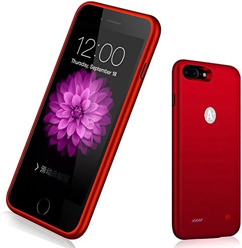 iPhone 7 Plus Battery Case, VinPone Ultra Slim Portable Extended Charger Case Charging Case Cover for iPhone 7 Plus with 4000mAh Capacity Extra Battery Cases Juice Power Bank-5.5 Inch (Red)