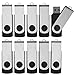 areFlash 16GB USB 2.0 Flash Drive, 10 Pieces - (16GB, Black)