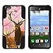 MINITUTLE Compatible with Huawei Raven LTE Armor Cover Strike Impact Stand Case w/Customized Designs Pink Deer Stag