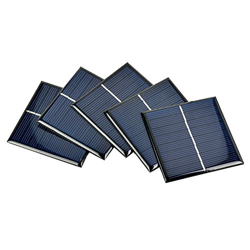 AOSHIKE 10Pcs 5V 60MA Epoxy Solar Panel Polycrystalline Solar Cell for Solar Battery Charger DIY 68x37MM/2.67x1.45inch (D) - Thumbnail 6
