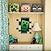 JINX Minecraft Wall Cling Decal Set (Creeper, Steve)