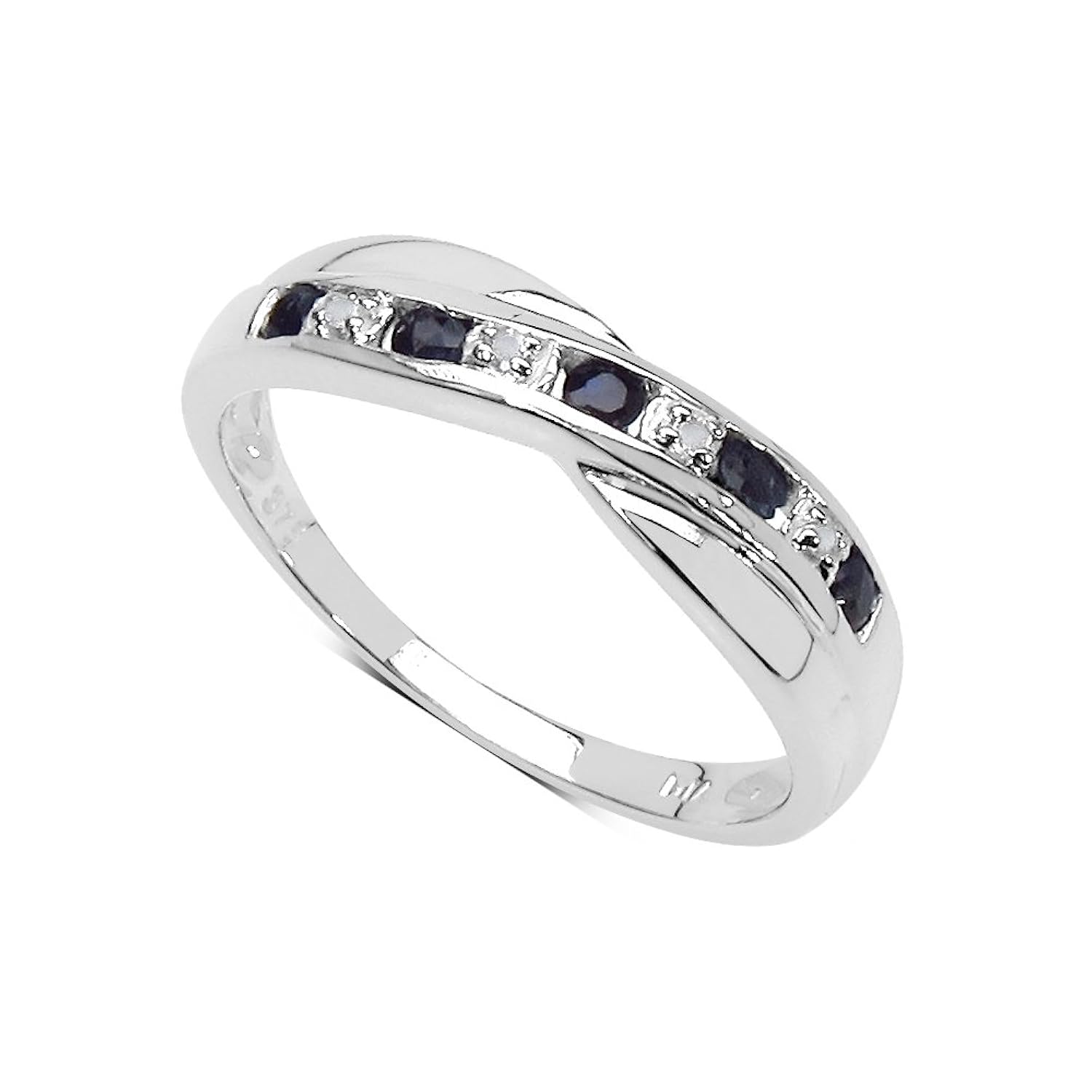 La Colección Anillo de Zafiro : Anillo Oro Blanco ct con Zafiros