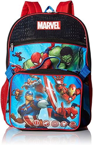 Avengers Boys Backpack School Backpack Lunch Box Book Bag Combo SET