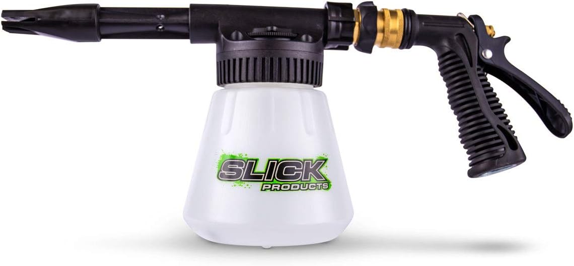 Slick Products Garden Hose Foam Gun - Concentrated Soap Foam Blaster for Car, Truck, Motorcycle, Dirt Bike, ATV, UTV, Toy Hauler, Trailer, Motorhome, RV, and Boat