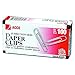 ACCO Non-Skid Paper Clips, No.4 Jumbo Size, Silver, Box of 100 Clips, 1 Box (72585)