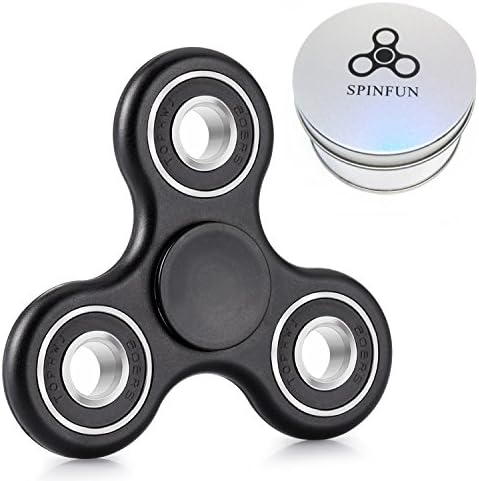 Fidget Spinner, with Hybrid Ceramic Bearing, Hand Spinner Toy For Adults and Kids, Stress Reducer, Perfect for ADD ADHD EDC(Black)