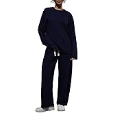 ZFLM Women’s 2-Piece Loungewear Oversized Sweatshirt Sweatpants Sweatsuit Set Casual Outfit with Pockets and Drawstring