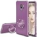 Henpone Case for Samsung Galaxy S21 Plus Case for Women Girl,Bling Diamond Ring Protective Case with Ring Kickstand for Samsung Galaxy S21 Plus 6.7'' 5G Black