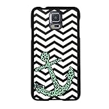 EVERMARKET(TM) Mint Leopard Chevron Anchor Style Hard Case Cover for Samsung Galaxy Note 4