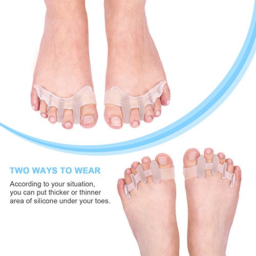 image for Doact Gel Toe Stretchers Spacer Hammer Toe Straightener Toe Separator 