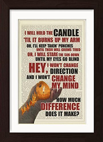Pearl Jam Inspired Indifference Lyric Mounted / Matted Ready To Frame Dictionary Art Print