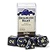 Wiz Dice Series III - Polyhedral Dice Set for Tabletop RPG Adventure Games with a Dice Box - DND Dice Set, Suitable for MTG and Dice Games Alike - Dreamless Night - 7 ct