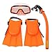 Bazaar Junior Children Snorkeling Set Snorkel Mask Goggles Flippers Scuba Swimming Diving Kids Set
