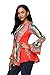 HOTAPEI Women African Printed Slim Fit Long Sleeve Clubwear Party Shirt Blouse Top