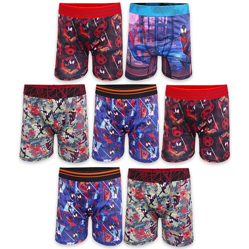 Spiderman boys Boxer Brief Multipacks With Multiple Print Choices Available in Sizes 4, 6, 8, 10, and 12