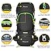 MOUNTAINTOP 50L/60L Hiking Backpack with Rain Cover (60L-Black)