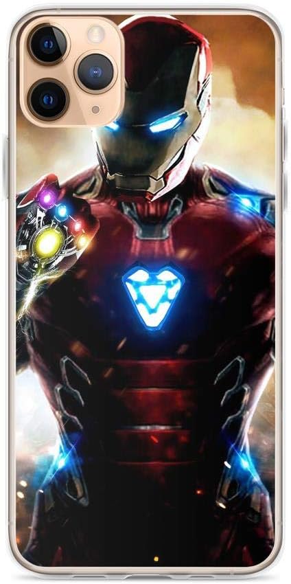 TEEMT Compatible with iPhone 11 Pro Max Case Ironman Infinity Gaumet Spiderman American Superhero Movie Pure Clear Phone Cases Cover