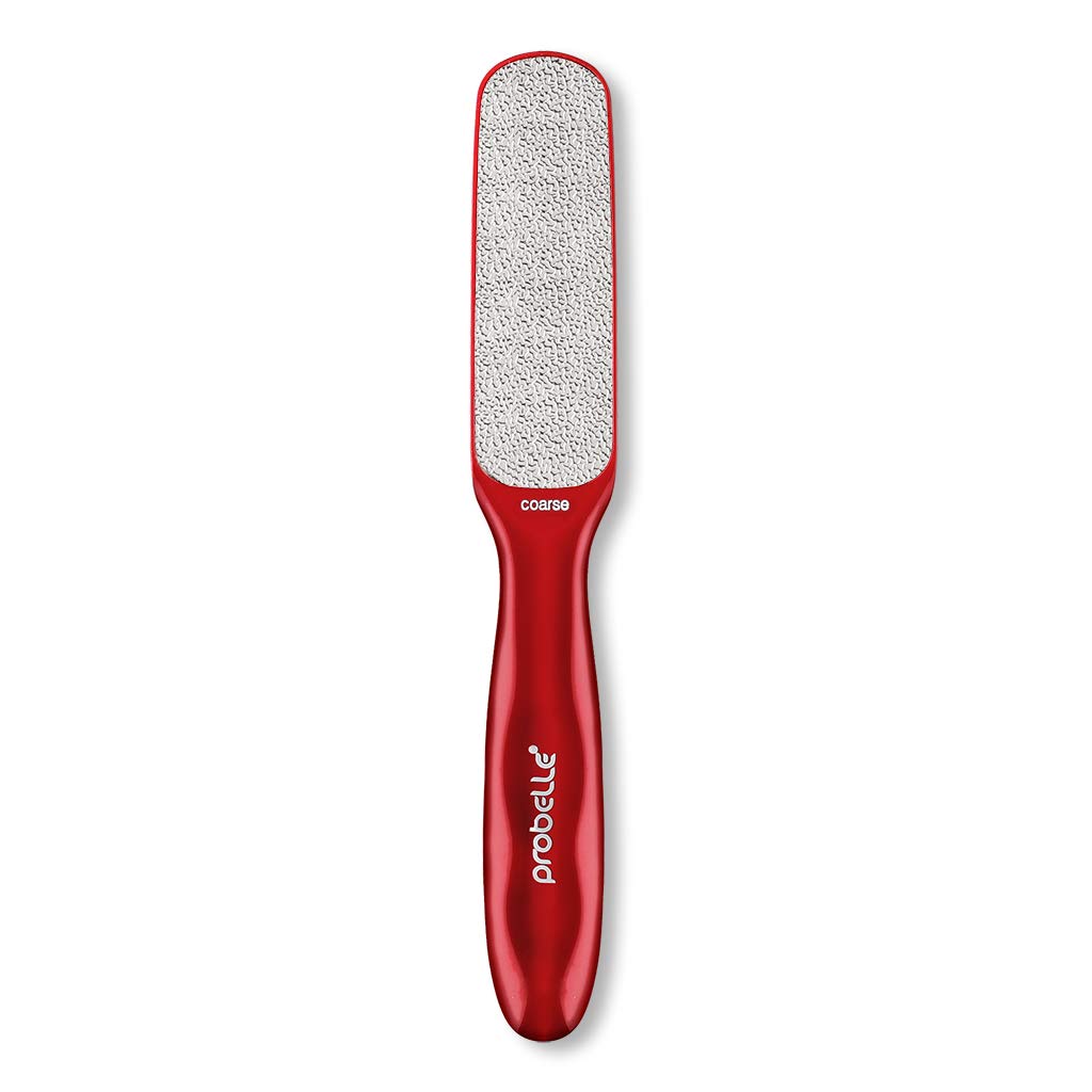 Probelle 2-Sided Callus Remover – Hypoallergenic Foot Peel in Foot Spa Quality – Premium Nickel Foot Scrubber and Foot File – Red : Beauty