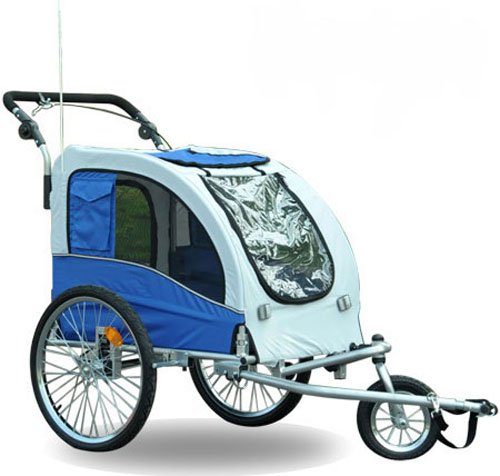 UPC 609207964155, Aosom Elite II Pet Dog Bike Bicycle Trailer Stroller Jogger w/ Suspension - Blue