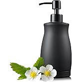 304 Stainless Steel Countertop Black Soap Dispenser Rust Resistant Leak-Proof Liquid Hand Sanitizer Pump with Hopper,for Kitchen Sink, Countertop, Bathroom (13.5oz/400ml)