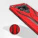 Zizo Static Series Compatible with Samsung Galaxy S8 Case Military Grade Drop Tested with Built in Kickstand RED Black