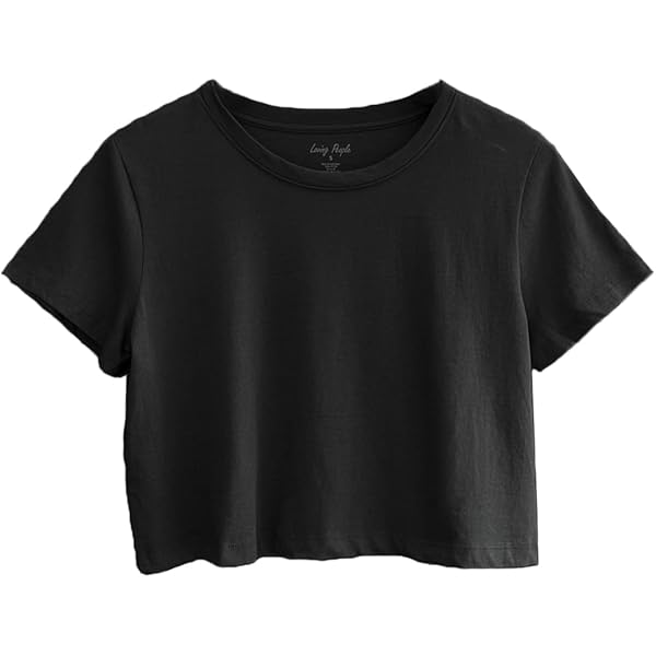 【CFCL】SHORT SLEEVE CROPPED TEE SHIRT RYRJJ Womens Cropped T Shirts Casual Short Sleeve Tie Front