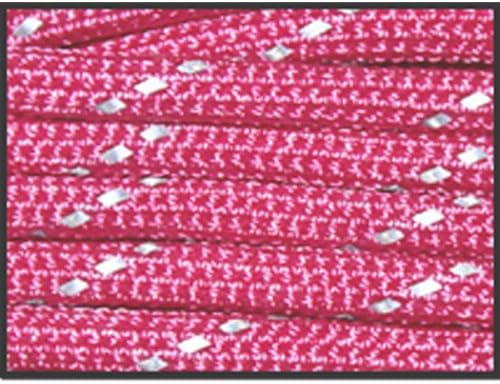YOUGLE 550lb 8 Strands Cores Reflective Paracord Parachute Cord Lanyard 100ft Free Shipping (1 DeepPink)