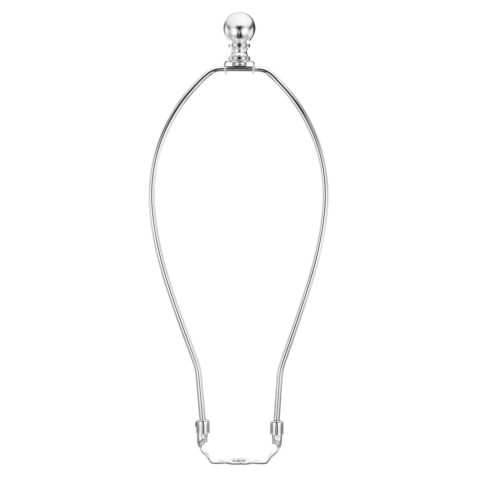 PATIKIL 12 Inch Lamp Harp Kit with Finials, 1 Set Detachable Shade Bracket Holder, DIY Lighting Accessories for Table Floor Lamps, Chrome