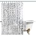 NTT PEVA Shower Curtain Liner 72X72 Inches Waterproof Home Hotel Apartment Decor Windows Bathroom Curtain Set, Cobblestone Clear Shower Curtain