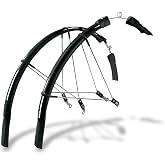 SKS Germany Raceblade Long Bicycle Fender Set - Black | SKS Raceblade Long Fender Set 700c | Ultra-Long Mudguards for Road Bikes