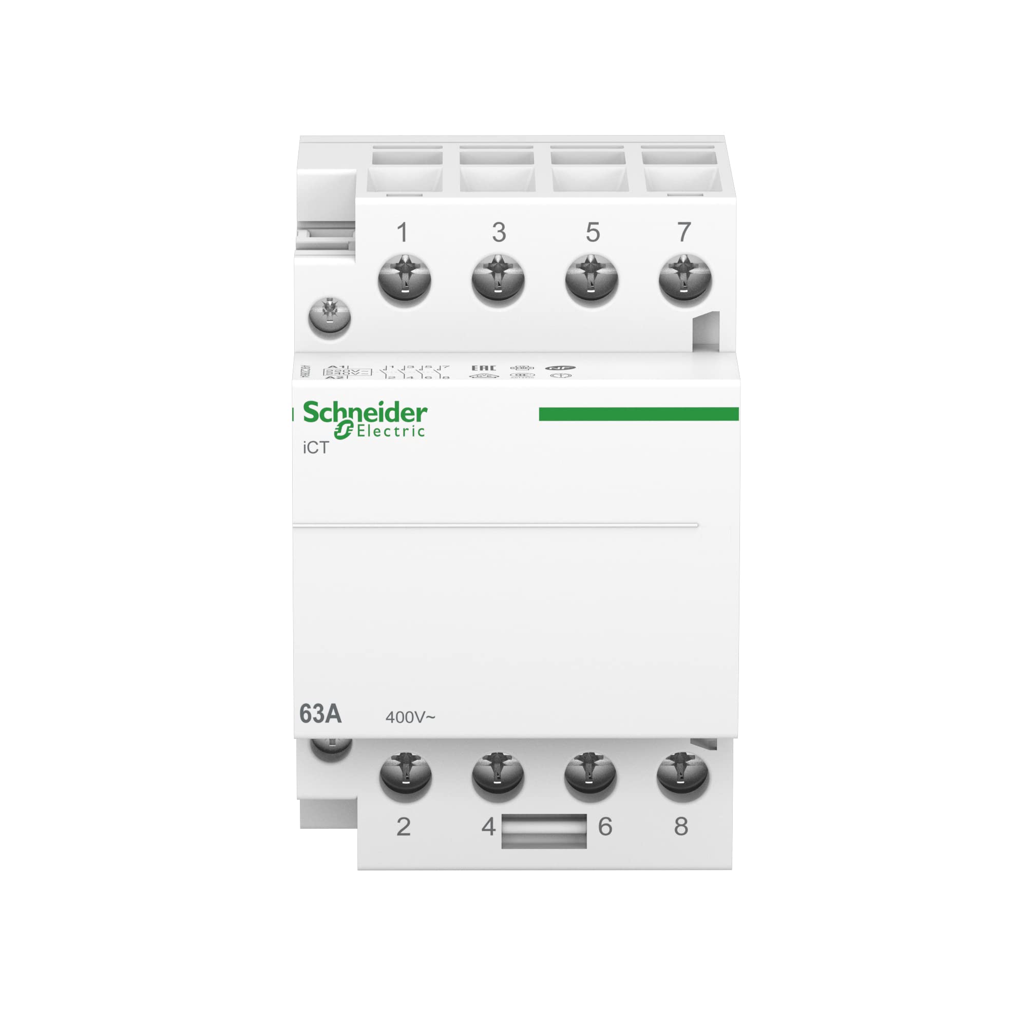 Schneider A9C20864 Contactor Ict 63A 4No 220-240 Vac, White, Set Of 4 Piece