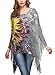 DJT Women's Summer Beach Bikini Bathing Suit Cover Ups Swimsuit Coverup for Women Chiffon Blouses Tunic Top One Size Grey Floral