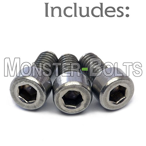 FLOYD ROSE Style Guitar Locking Nut / String Clamp Screws - QTY 3 - Stainless Steel - MonsterBolts