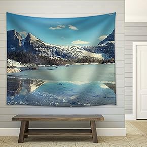 Glacier National Park, Montana. - Fabric Wall Tapestry Home Decor - 51x60 inches