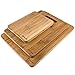 Zenware 3 Piece Triple-Ply Warp Resistant All Natural Bamboo Cutting Board Set – Small