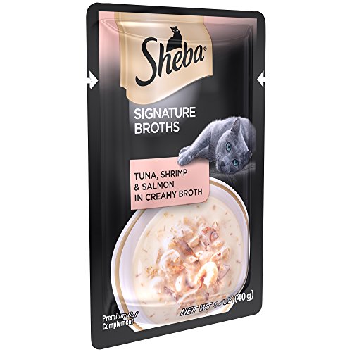 SHEBA Signature Broths Tuna, Shrimp and Salmon in Creamy Broth Wet Cat Food (24 Count) - Thumbnail 2