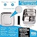 Stainless Steel Bento Lunch Box Containers - Healthy Bento Snack Eco Metal Lunch Box Container for Food Sandwich Thermos Tin, Large Meal Prep Storage Boxes for Adults and Kids with Lid