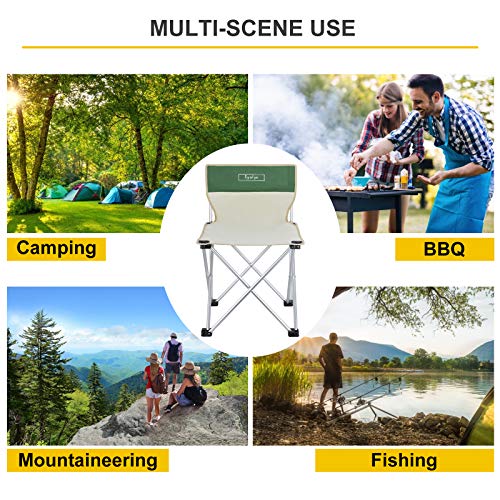 Synlyn Campingstuhl Klappbar Camping Faltstuhl Klappstuhl mit Tragetasche ultraleichter Angelstuhl Anglerstuhl Outdoor… – Bild 8