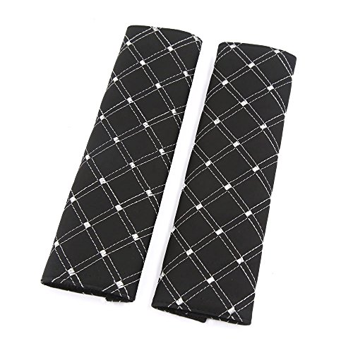 Click Here to See More Images Kasstino 1 Pair Popular Motor Car Safety Seat Belt Cover Cushion Auto Shoulder Pillow Pad (Black)