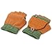 Flammi Kids Knitted Convertible Mittens Half Fingerless Gloves with Mitten Flap (Light Brown)