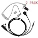 caroo Walkie Talkie Headset 1 Pin Covert Acoustic Tube Earpiece with Mic Compatible with Cobra CXT195 CX112 ACXT1035r ACXT145 ACXT545 PX655 RX385 RX685 Two Way Radio Accessories 2 Pack