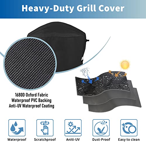 Comnova Grillabdeckung Für Weber Q Serie – Wasserdicht, Mit Klettverschluss – Passt Auf Q1000, Q2000, Q2200, Q2400 Mit Wagen