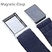 Kajeer 4PCS Kids Boys Adjustable Magnetic Belt - Big Elastic Stretch Belt with Easy Magnetic Buckle (4pcs Navy Blue)