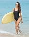 Funnygirl Women's Sexy Retro One Piece Swimsuit High Cut Backless Beach Swimwear Bathing Suit Black X-Large
