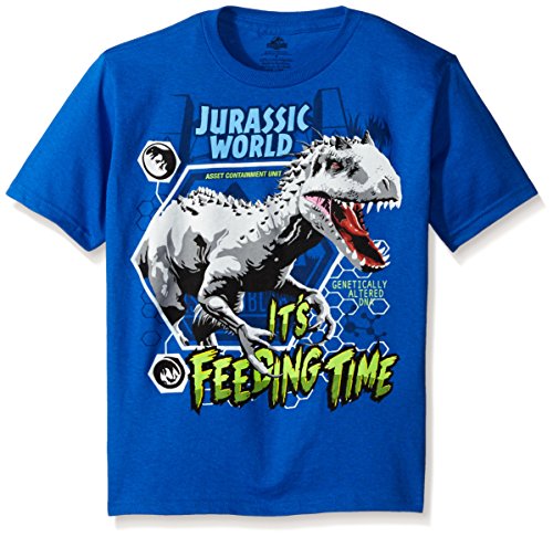 Jurassic Park Little Boys' Short Sleeve T-Shirt Shirt, Royal Blue, Medium/5/6